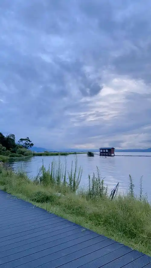 山水画中游，青山碧水间 图片